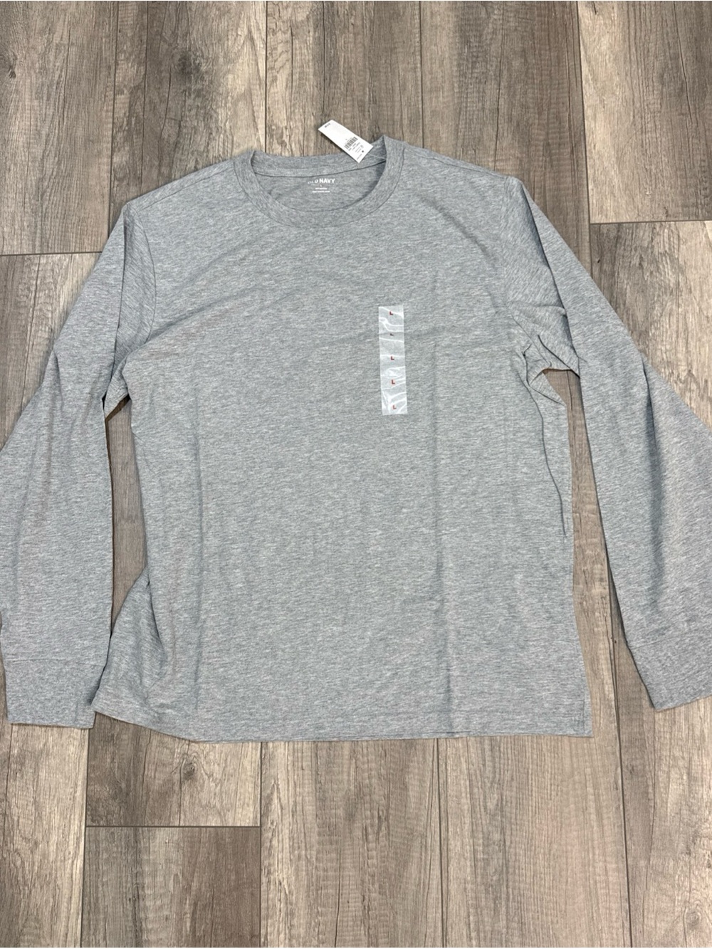 Old Navy Men's Long Sleeve Crewneck Tee - Light Heather Gray